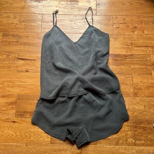 Ettitude Camisole Shorts Pajama Set Washed Black Women's Medium